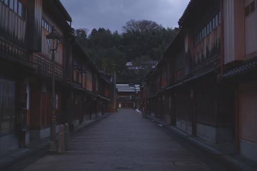 an empty alley way in an old building at new tradition hotel kanazawa in Kanazawa