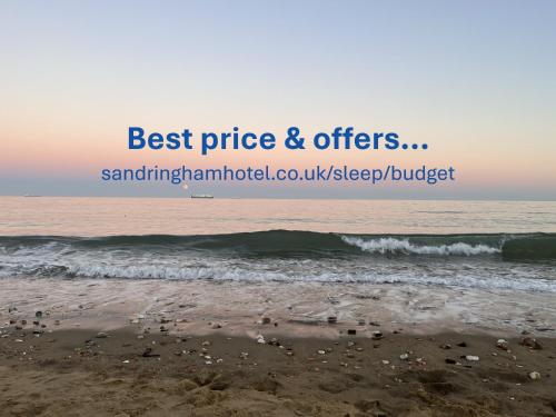 a picture of the beach with the words best price and offers at Regent Court - Seafront, Sandown, Isle of Wight in Sandown
