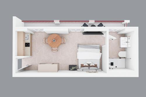 a rendering of a floor plan of a house at Schloss Locarno - Suites & Apartments in Locarno