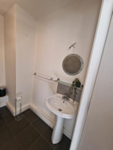 a bathroom with a sink and a mirror at Citywest 2 Bed Apartment in Citywest