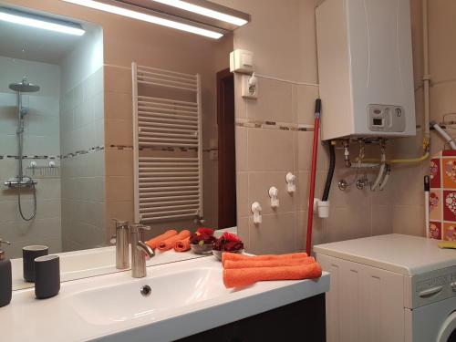 Koupelna v ubytování MgTels Apartman - with private parking