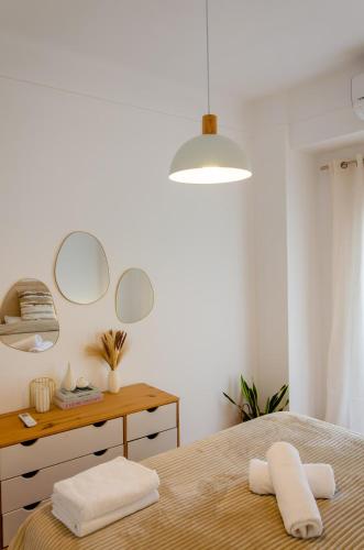 Posteľ alebo postele v izbe v ubytovaní Athens SkyNest