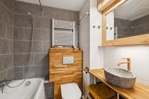 Central studio in Villars sur Ollon, Emeraude, for 3 only 100m to Bretaye ski train