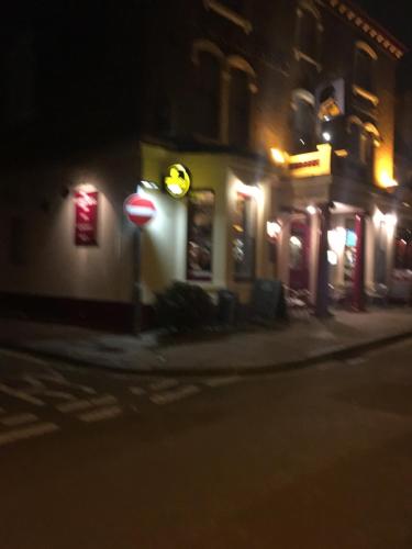 a blurry picture of a street at night at Dukes Head Inn in Richmond upon Thames