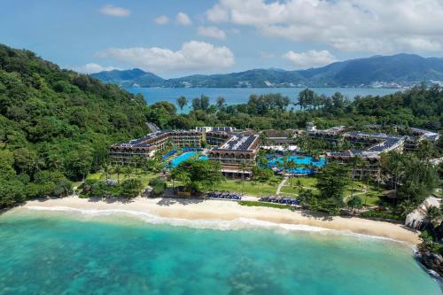 an aerial view of the resort and the beach at Phuket Marriott Resort & Spa, Merlin Beach in Patong Beach