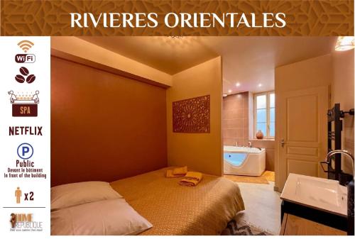 Les Rivières O'rientales Homerepublique à Cravant avec Jacuzzi