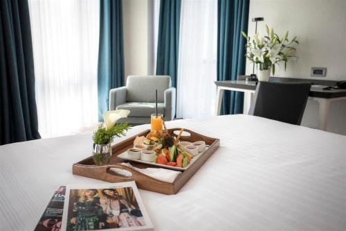 a tray of food sitting on top of a table at Wish More Hotel Istanbul in Istanbul