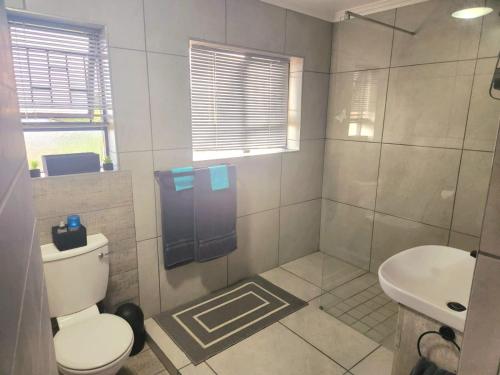 a bathroom with a toilet and a sink at VitaminSea in Mossel Bay
