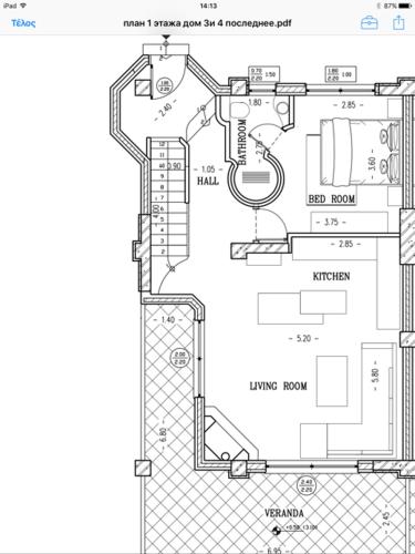 a floor plan of a house at Oniro Luxury Villas in Toroni