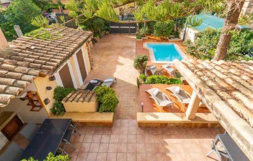 an aerial view of a house with a swimming pool at Los Abilios in Palma de Mallorca