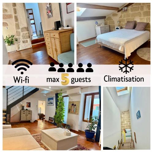 La Maison Aquarelle -climatisation-wifi -5 pers