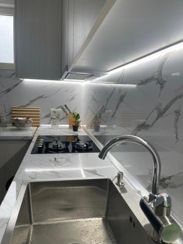 Dapur atau dapur kecil di KS Apartment