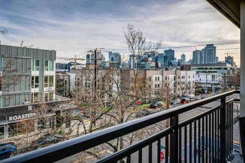 a view of a city from a balcony at Free Parking - City Views - Near Attractions in Seattle