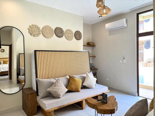 Svetainės erdvė apgyvendinimo įstaigoje Hotel Entrelunas