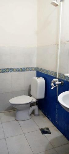 a bathroom with a toilet and a sink at Mall City Hotel Lahore in Lahore