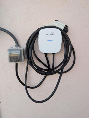a computer mouse is hooked up to a wall at Golden Moon Hideaway in Twentynine Palms
