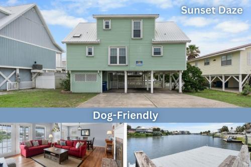 a collage of two pictures of a house at Sunset Daze by Youngs Suncoast in Gulf Shores