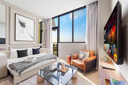 Luxe 1BR in JVC with Private Jacuzzi & Pool Access