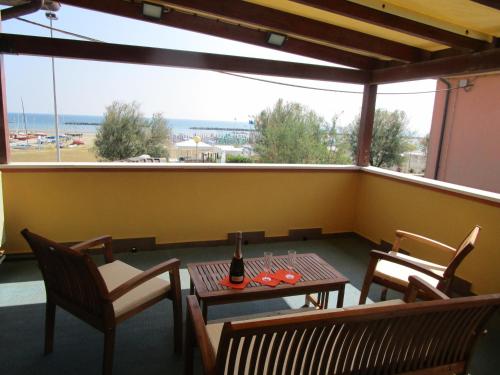 Χώρος καθιστικού στο Albergo Primavera
