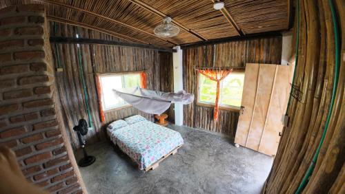 an overhead view of a bedroom in a house at Casa Grulla in Santa Marta