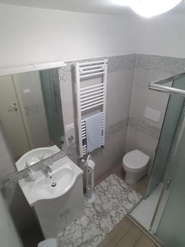 a bathroom with a sink and a toilet at B&b Irma in Olivarella