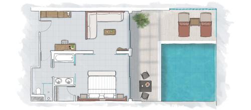 Planul etajului la Boutique 5 Hotel & Spa - Adults Only