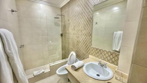 Koupelna v ubytování Hotel Carvallo