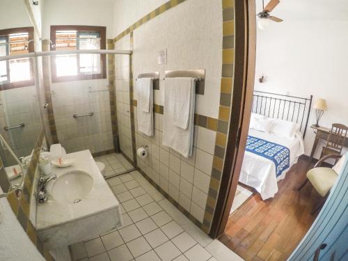 Koupelna v ubytování Pousada Rotunda