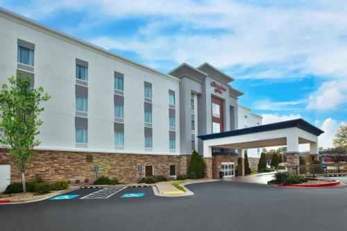 a rendering of a hotel with a parking lot at Hampton Inn North Little Rock McCain Mall, AR in North Little Rock
