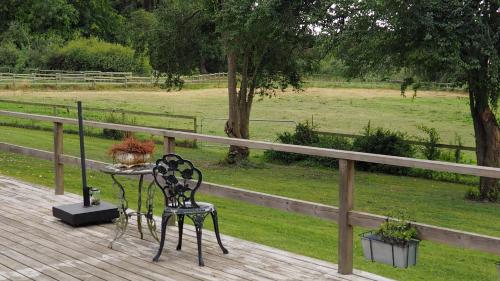 En balkon eller terrasse på SoegaardensBB