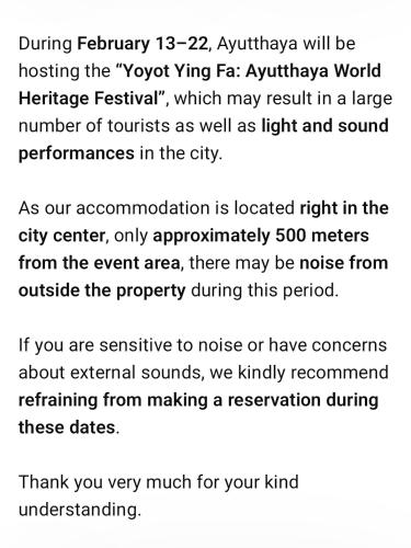 a screenshot of a text message about the coronavirus at Homey Hut Ayutthaya in Phra Nakhon Si Ayutthaya