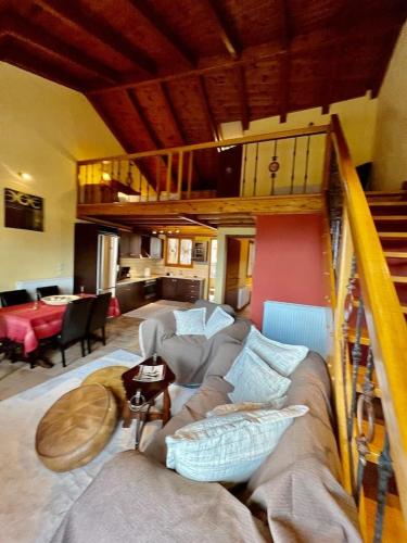 Prostor za sedenje u objektu Clockview Arachova