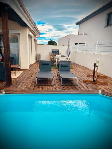 Villa entière piscine proche Montpellier et plages