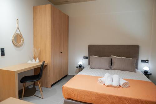 Postel nebo postele na pokoji v ubytování Olive 103