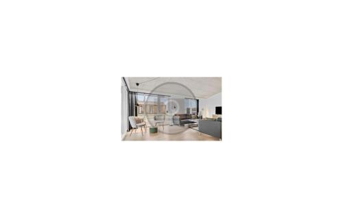 an aerial view of a living room and dining room at Stunning Home In Haderslev With Wifi in Haderslev