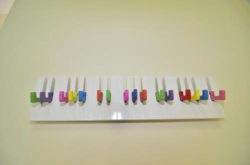 a white keyboard with different colored keys on it at 八畝田 Bamutian Farmland 8 Mu in Yuli