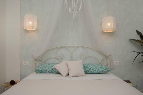 Krevet ili kreveti u jedinici u okviru objekta Beach House Lefkes B