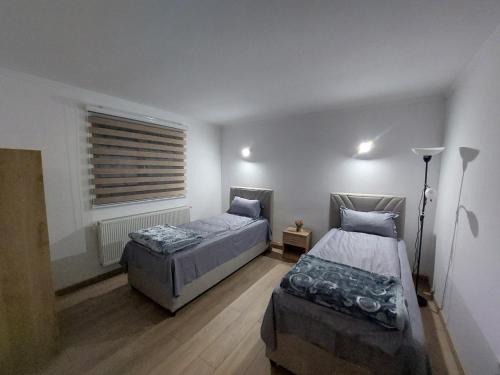 a bedroom with two beds and a window at Kuća za odmor "Mira" in Foča