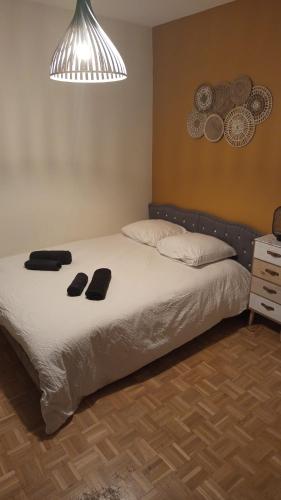 Llit o llits en una habitació de Le petit cocon