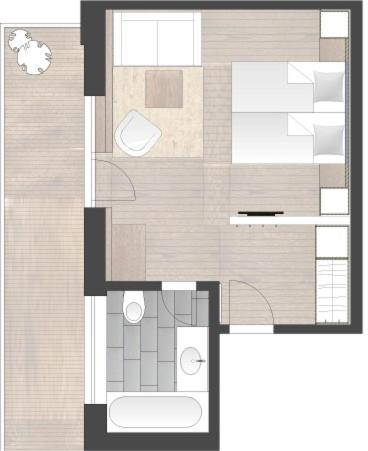 Hotel Garni Panoramaの見取り図または間取り図