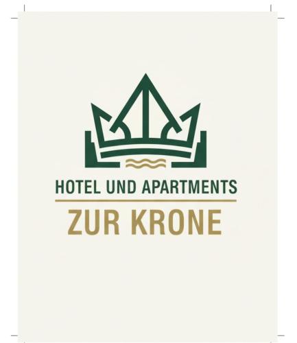 a logo for a hotel unit apartments zerm frame at Hotel Garni und Apartments Zur Krone in Hilpoltstein