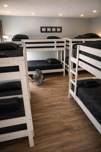 a room with four bunk beds in a room at Robertson Homes of Love in Los Angeles