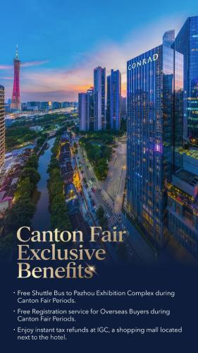 a flyer for a convention fair inclusive benefits in a city at Conrad Guangzhou in Guangzhou