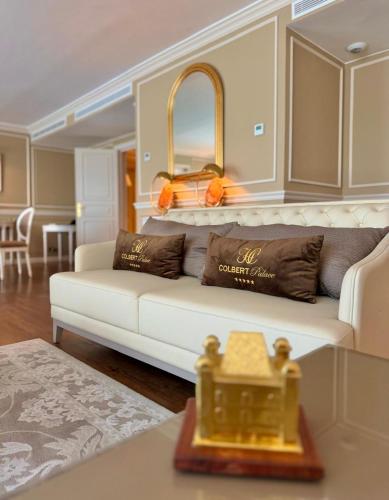 אזור ישיבה ב-Hôtel Colbert Palace