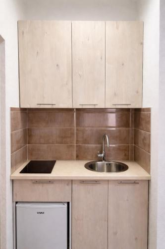 a kitchen with a sink and a counter top at Tomm in Trebinje