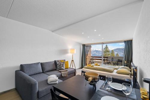Studio avec balcon & vue dégagée, Anzère centre