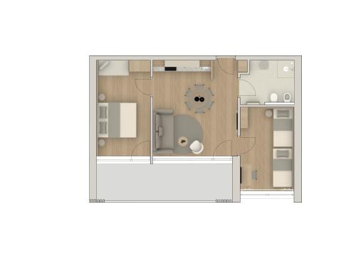 a drawing of a floor plan of a room at Residence Froy in Resia