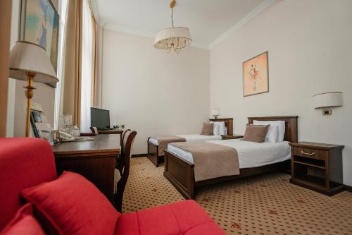 Katil atau katil-katil dalam bilik di Hotel Beograd