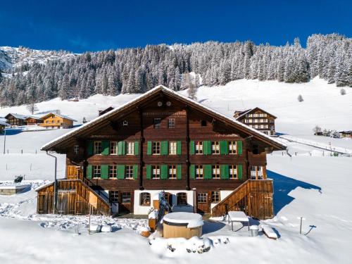 Chalet Rösi - Ferienwohnung mit Hot Pot & Bergsicht