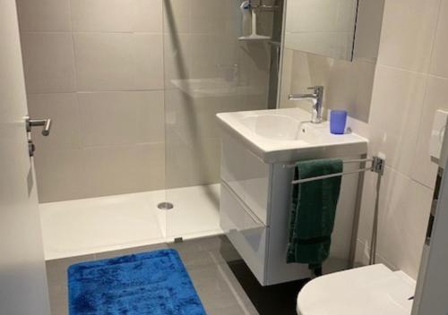 Et badeværelse på City Business Flat, Gare, Bus & Centre à Pied